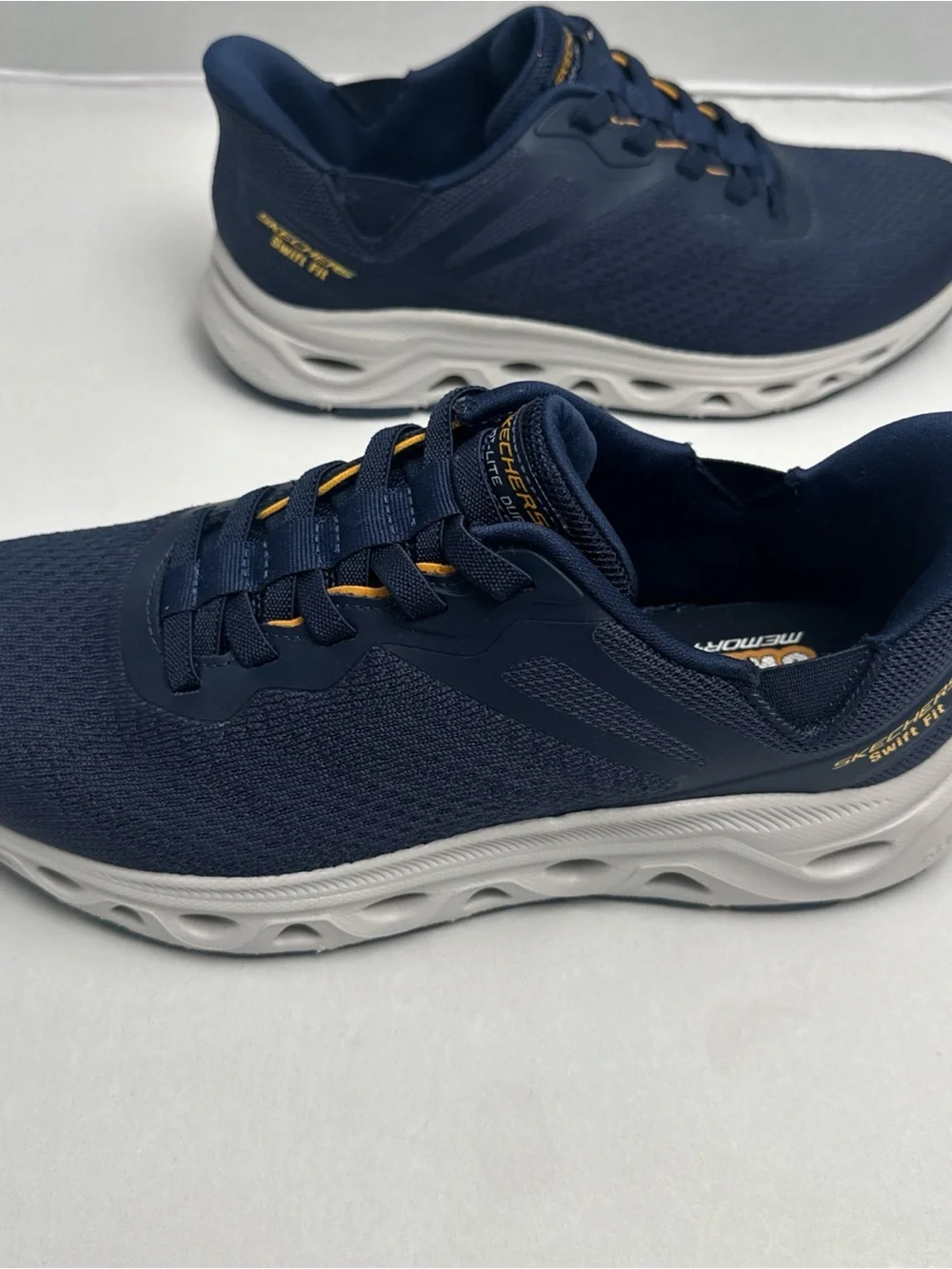 Skechers Navy and Gold Men's Memory Foam Sneaker